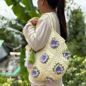 Bloom Charm Handmade Crochet Shoulder Bag